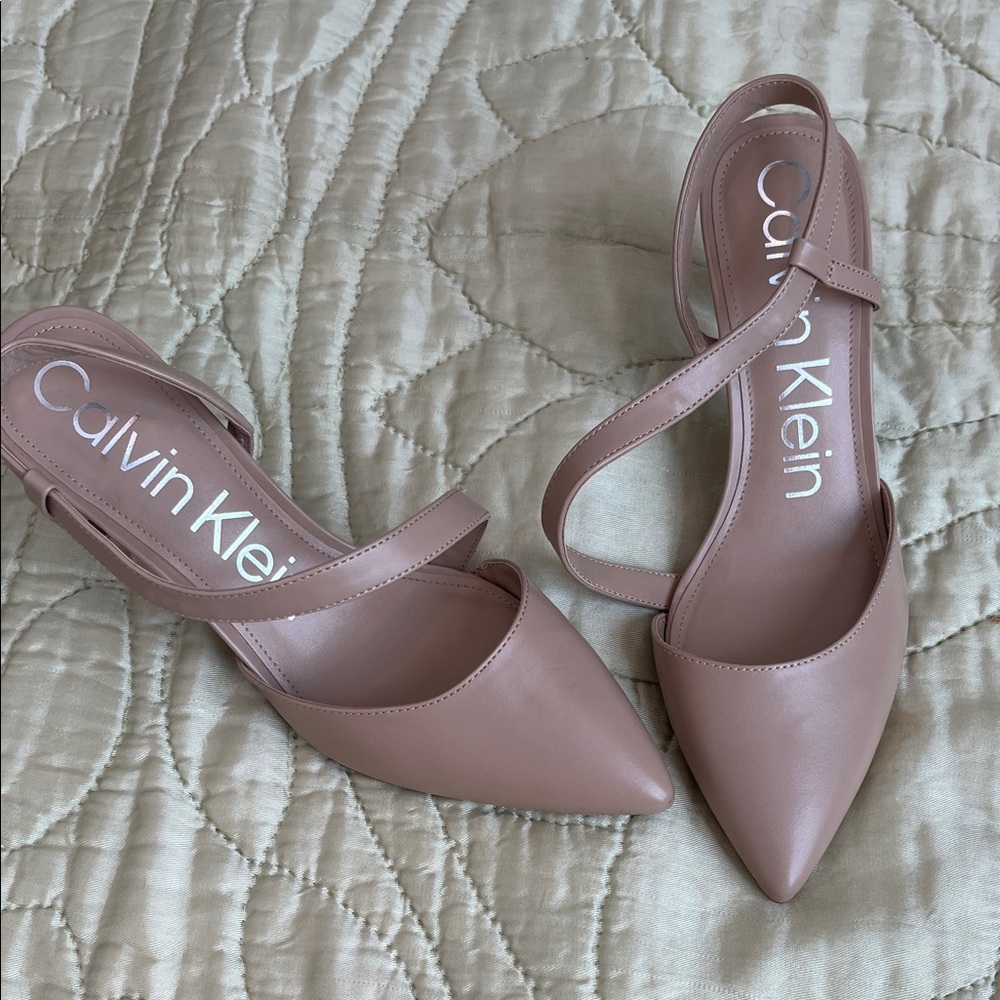 Calvin Klein Women's Nude Pointed-Toe Heels